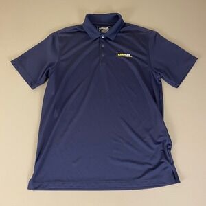 Carmax Polo Shirt Men's Size Large Navy Blue Golf‎ Casual Work Uniform